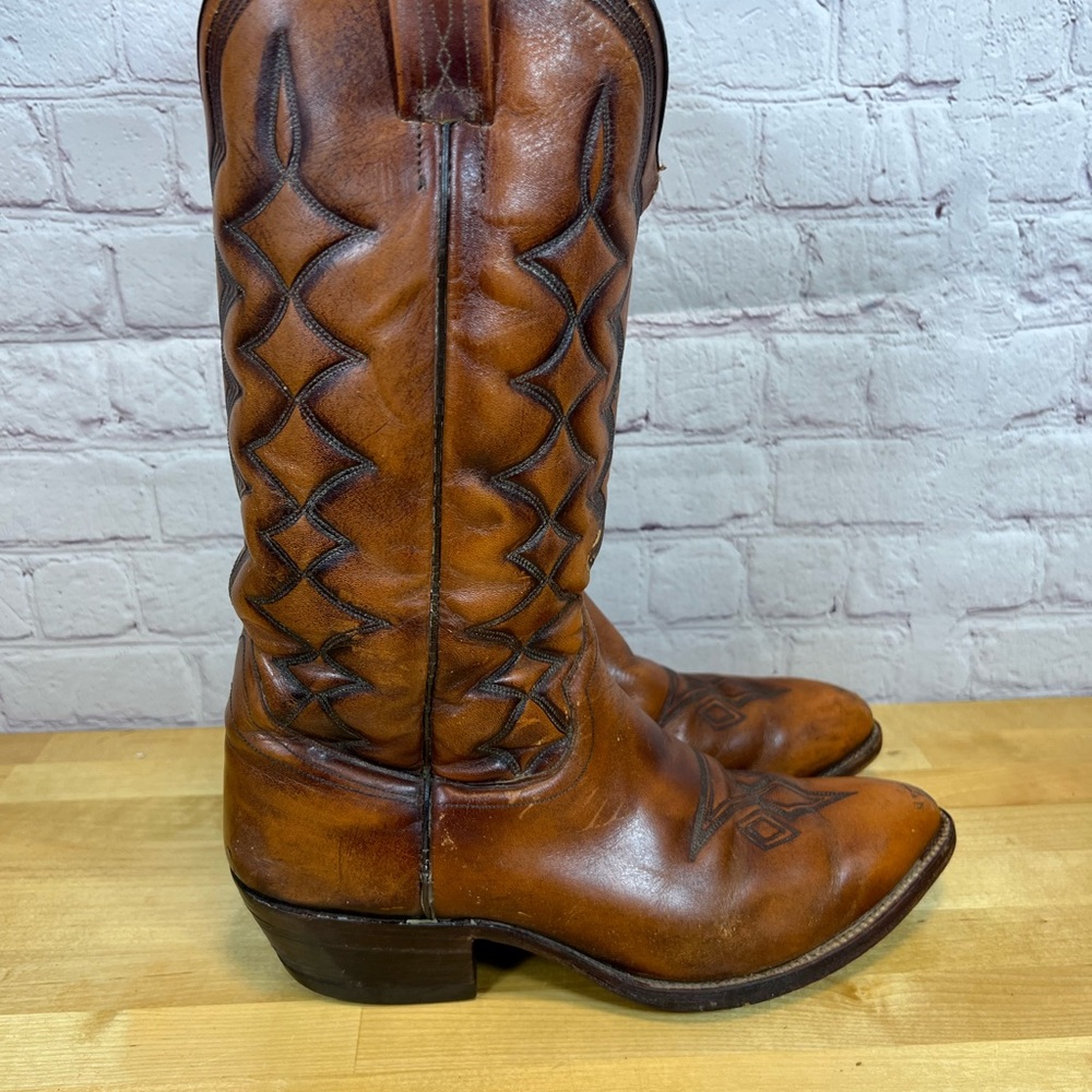 Dan Post Distressed Brown Leather Cowboy Boots Men’s‎ Size 8.5